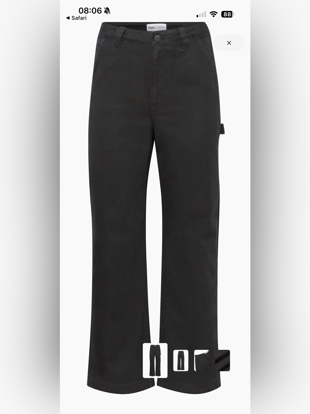 TNA Greenwich Pant High-waisted carpenter twill pants